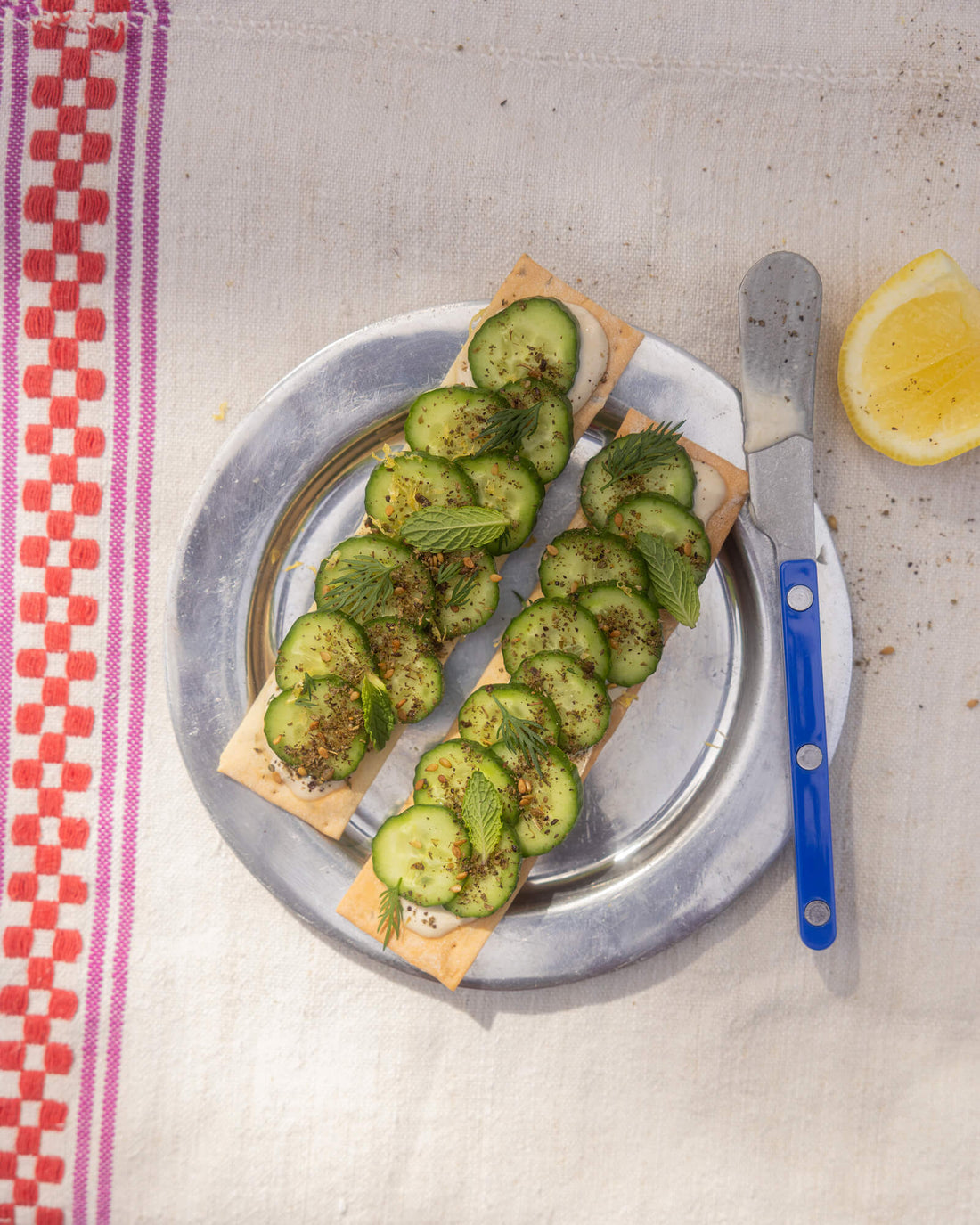 Cucumber Tahini with Herbs