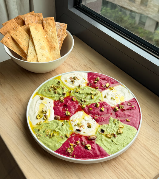 Tri-color Beet, Herb and Ricotta Dip
