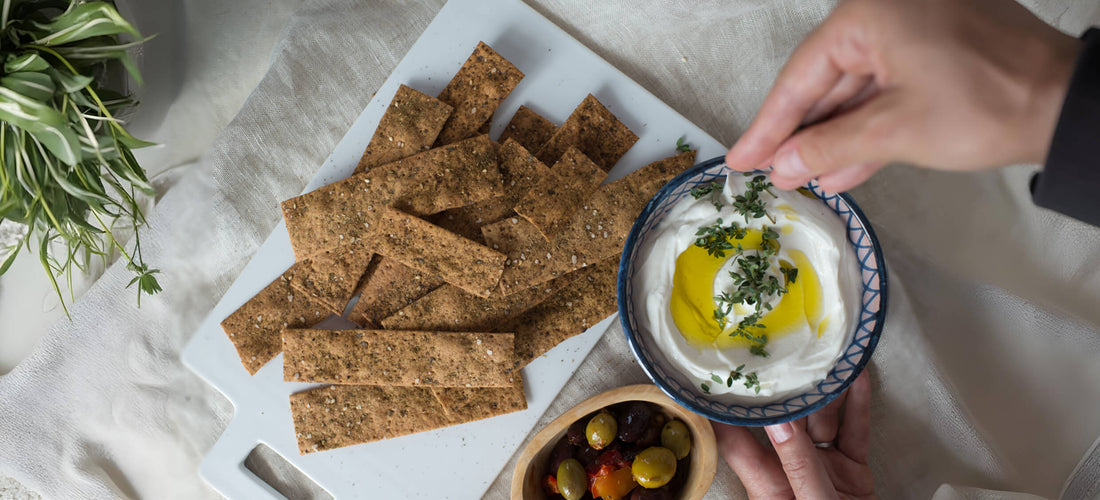 Greek Yogurt and Olive Oil with Herbs