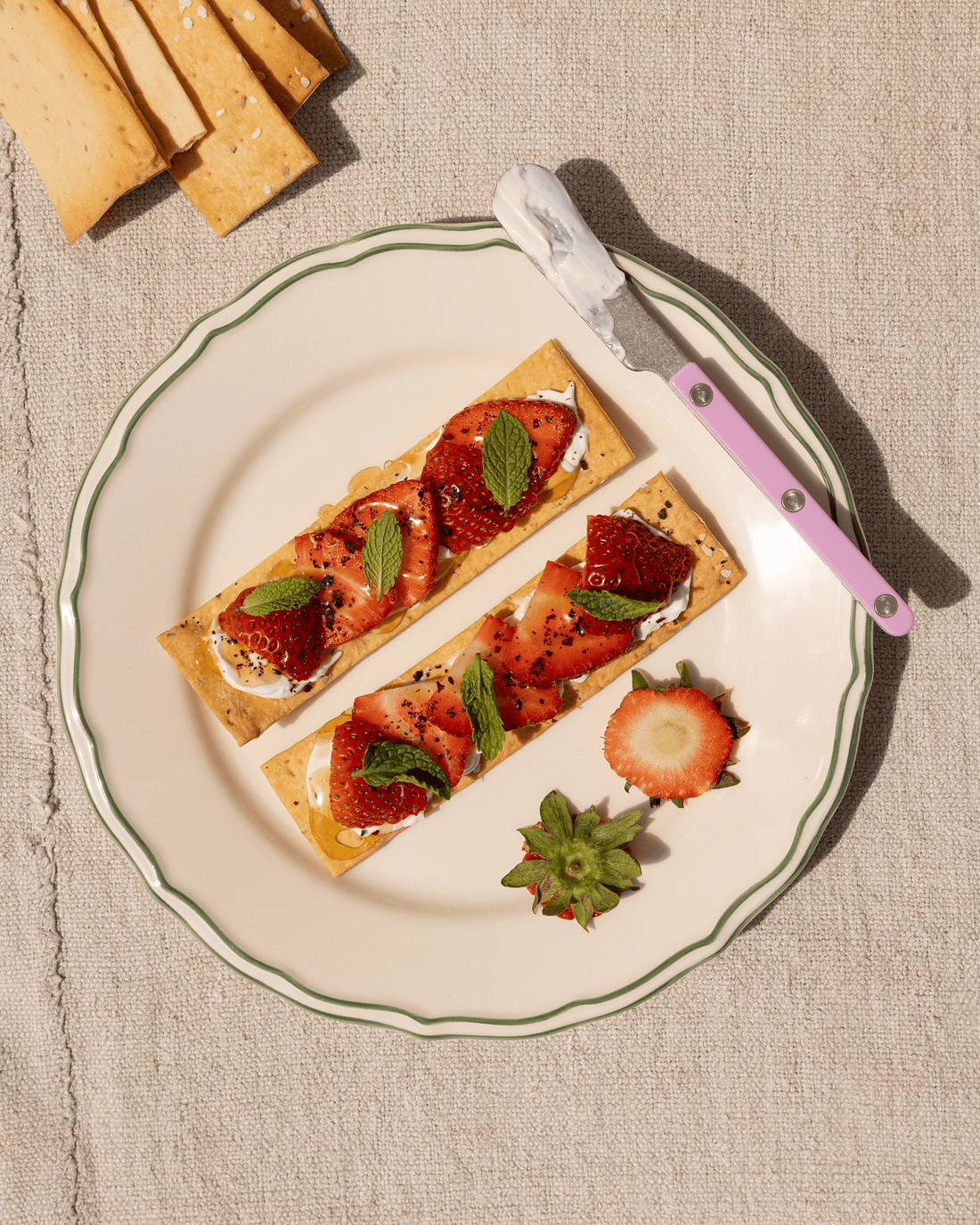 Strawberry and Goat Cheese with Sumac